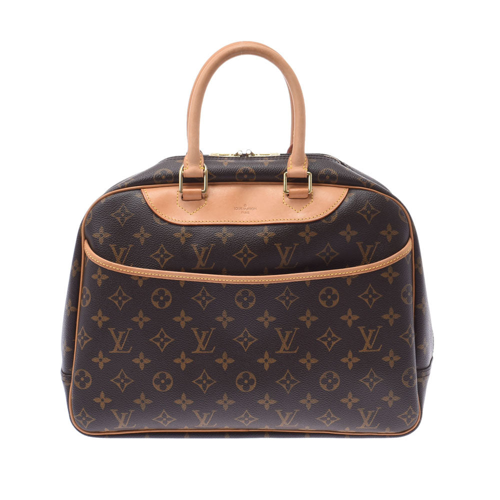 LOUIS VUITTON ルイヴィトン モノグラム ドーヴィル ブラウン M47270 ユニセックス モノグラムキャンバス ハンドバッグ ABランク 中古 