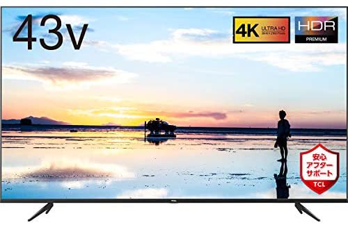 TCL 43V型 4K液晶テレビ 43K601U HDR搭載 鮮やかな色彩 裏番組録画対応 2019年43インチモデル 43K601U【中古品】