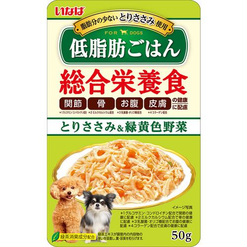 いなばペットフード QDR‐131 いなば 低脂肪ごはん とりささみ&緑黄色野菜 50g