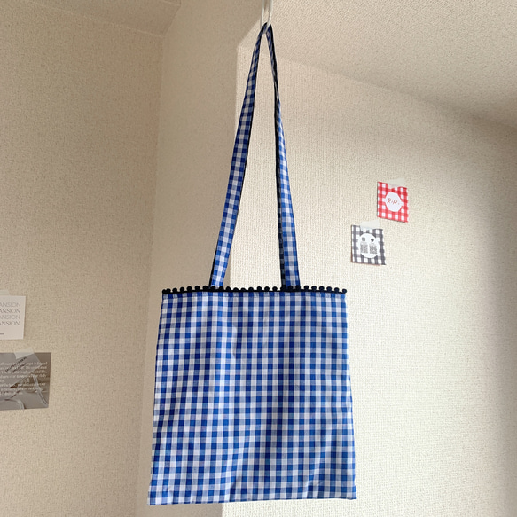 REVERSIBLE MINI TOTE ( BLU × BLK ) 001-5