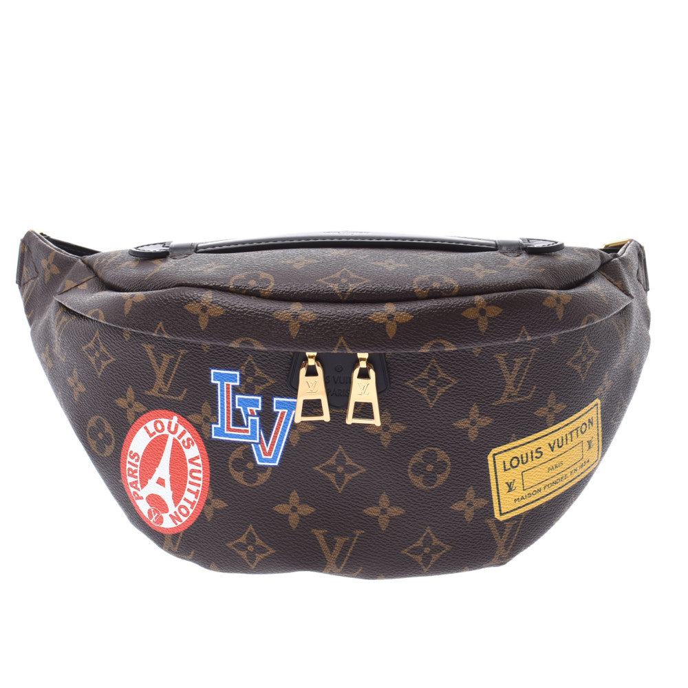 LOUIS VUITTON ルイヴィトン モノグラム バムバッグ ブラウン メンズ モノグラムキャンバス ボディバッグ Aランク 中古 