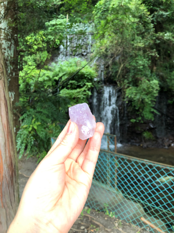 虹入り！ピンクアメジスト☆瀧川神社にて浄化☆44g☆インテリアにも⭐︎No.1