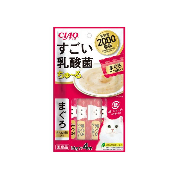 いなば CIAO すごい乳酸菌ちゅーる まぐろ 14g×4本 FC998RJ