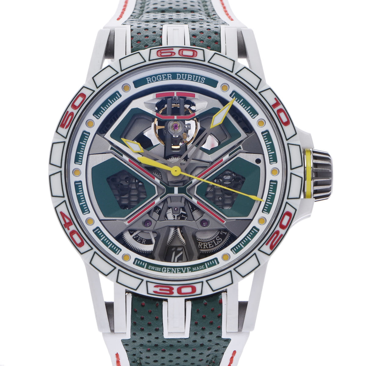 ROGER DUBUIS ロジェデュブイ エクスカリバー スパイダーウラカン 88本限定 DBEX1006 メンズ Ti/ラバー 腕時計 自動巻き グリーン文字盤 未使用 