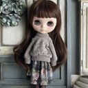 2438 ブライスさん Scented Gardenコーデ リバティ  Blythe ブライス アウトフィット 洋服 リカちゃん