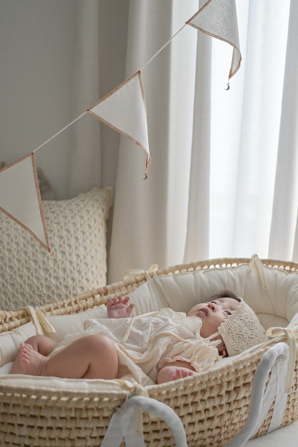 moon ☽ cotton linen garland ☽　M