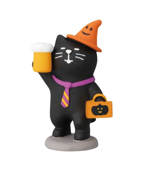 コンコン広場 ハロウィンフェス マスコット ハロウィンの酔っ払い猫 concombre デコレ インテリア かわいい プレゼント グッズ