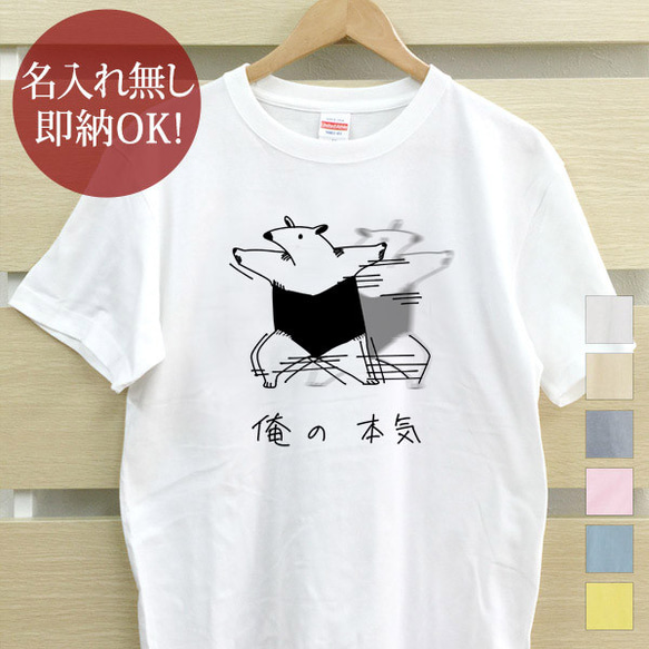 俺の本気 アリクイ 動物 レディース メンズ Tシャツ おもしろTシャツ 綿100% カラー7色 即納