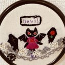 刺繍枠飾り　devil cute