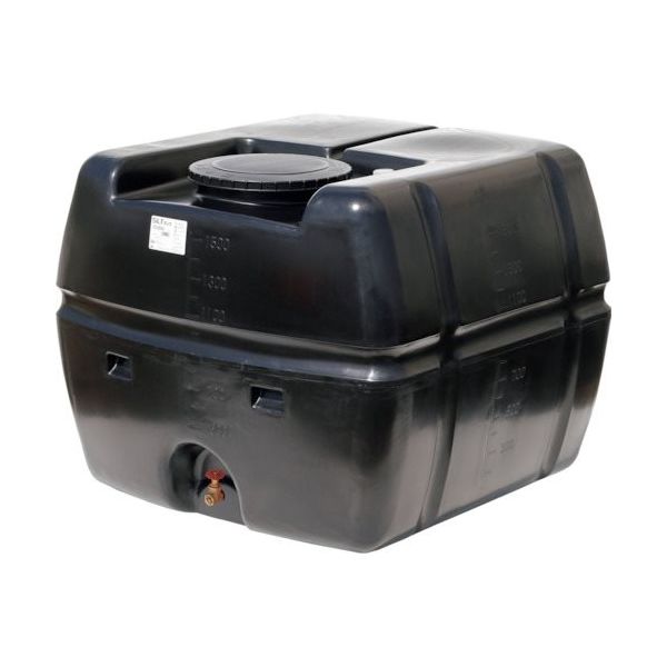 スイコー スーパーローリータンク 1500L 黒 （フタ含む） 直 SLT-1500 BK+SV50A 314-7042（直送品）