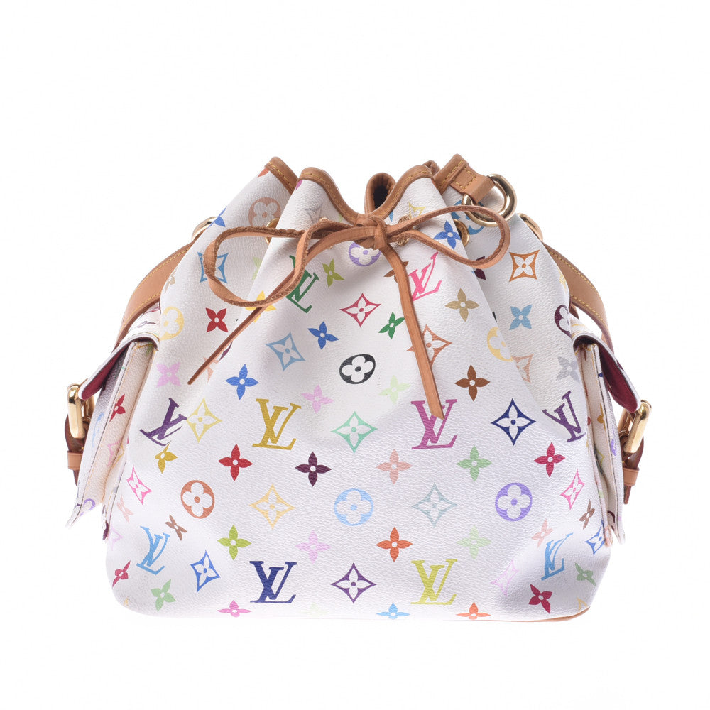 LOUIS VUITTON ルイヴィトン マルチカラー プチノエ ブロン（白） M42229 レディース モノグラムマルチカラー ショルダーバッグ Bランク 中古 