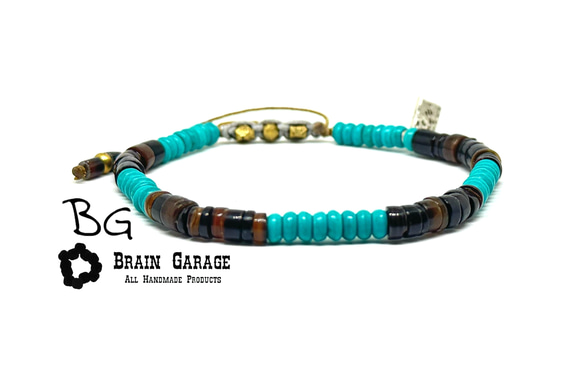 【BG】Buffalo horn & Turquoise Bracelet 〈BG24B0006〉メンズブレスレット