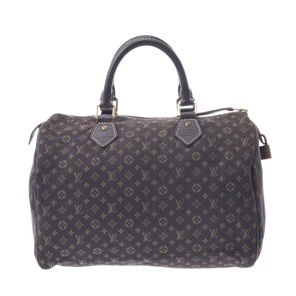 LOUIS VUITTON ルイヴィトン モノグラム ミニラン スピーディ30 エベヌ  M95224 レディース キャンバス/レザー ハンドバッグ Bランク 中古 