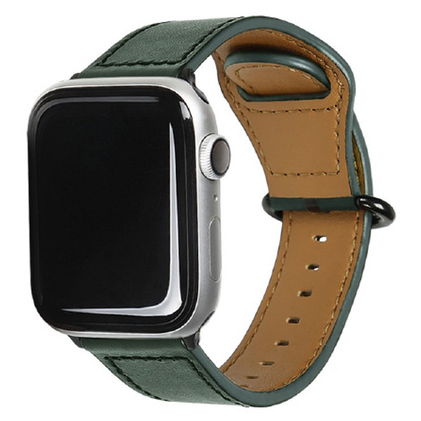 EGARDEN Apple Watch 49/45/44/42mm用バンド GENUINE LEATHER STRAP ディープグリーン EGD20589AW