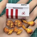 ミニチュアイメージ★ミニチュア★フライドチキン★チキン★ドールハウスに★フィギュア★完成品★塗装済完成品★塗装済み