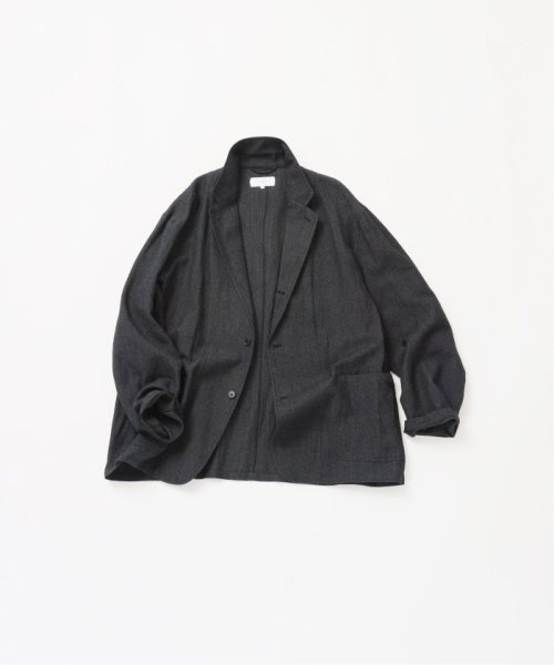 《予約》【FOLL / フォル】washed wool linen light jacket