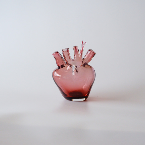 heart vase M - Redish Pink -