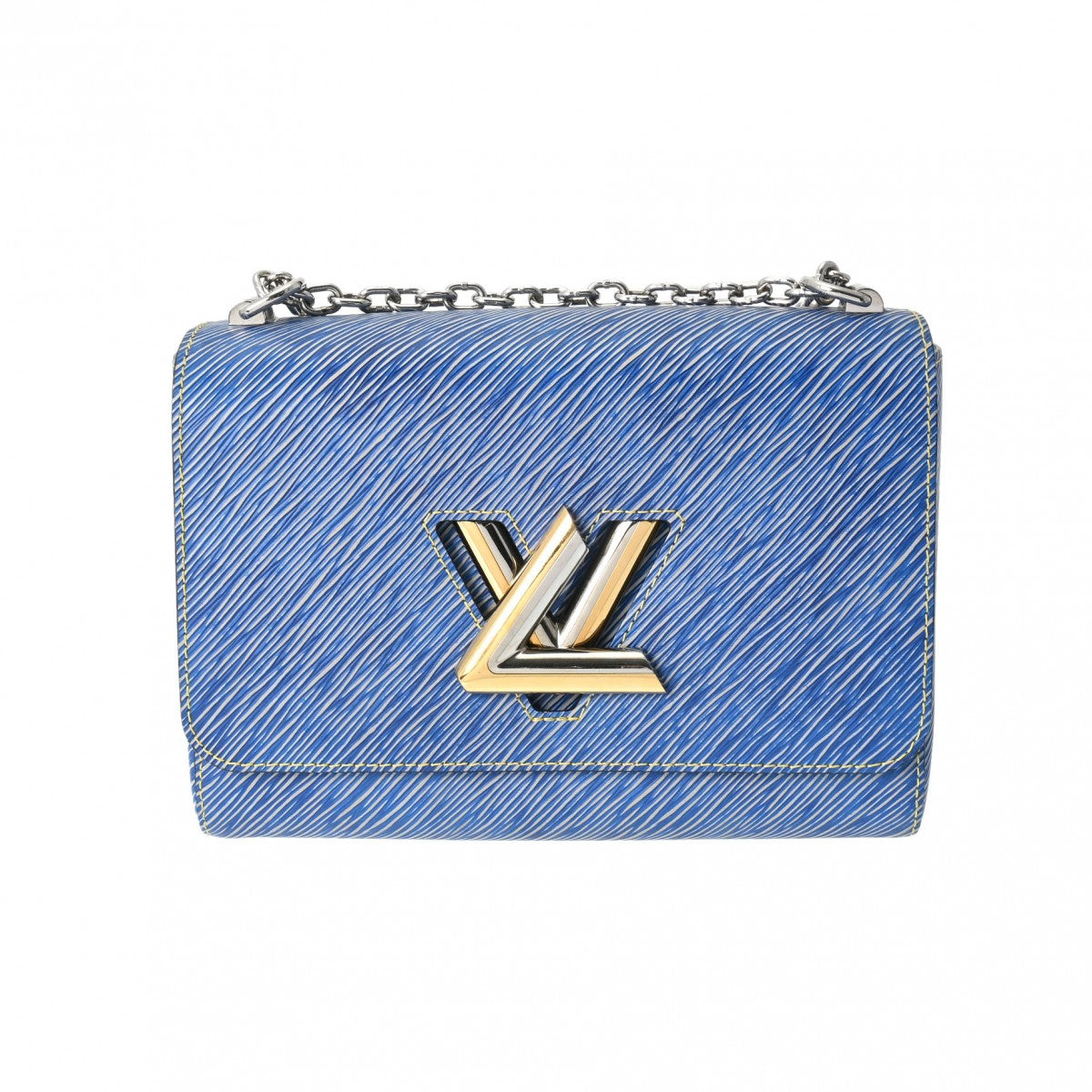 LOUIS VUITTON ルイヴィトン エピデニム ツイスト MM ブルー M50271 レディース エピレザー ショルダーバッグ ABランク 中古 