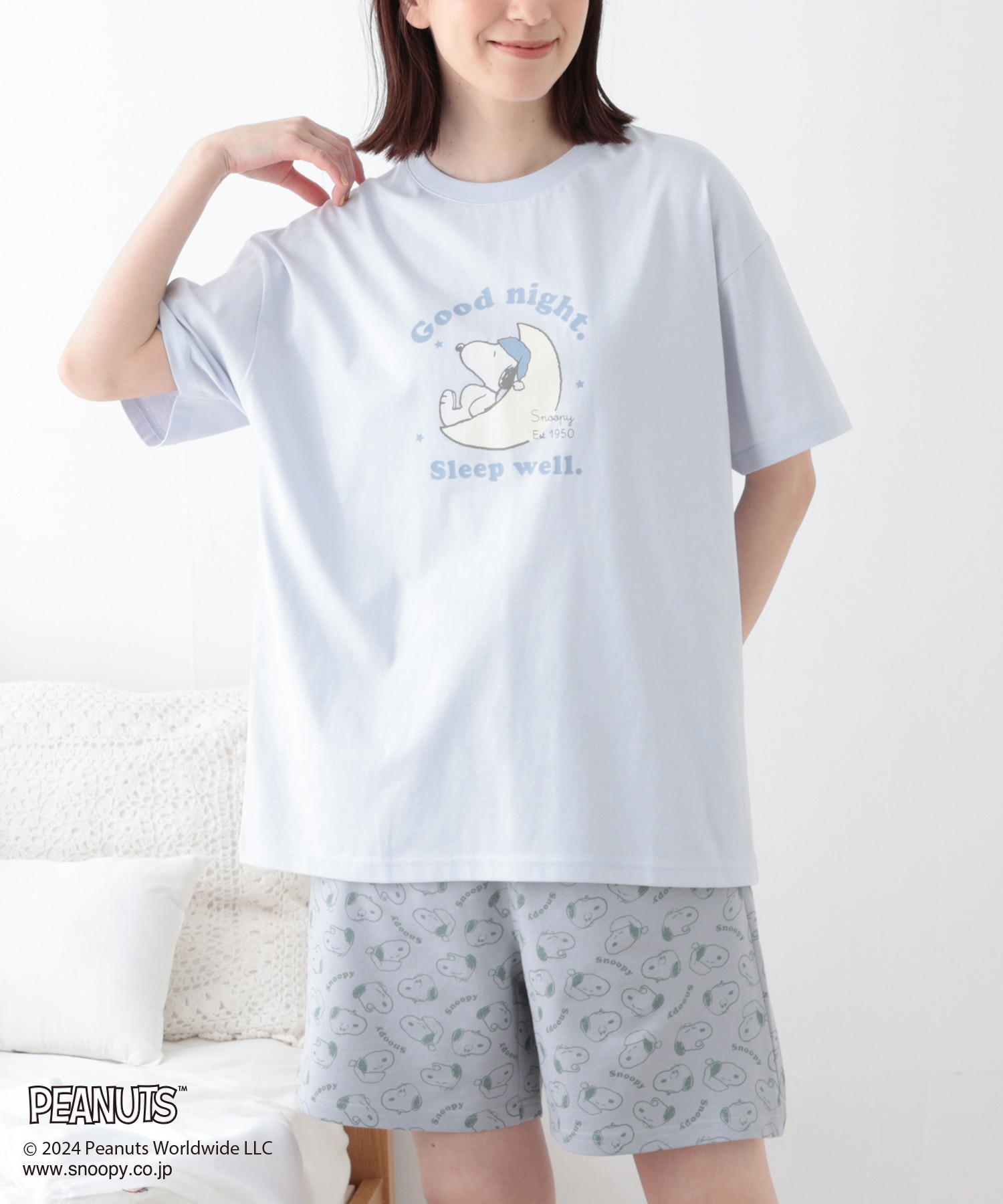 ハニーズ/スヌーピー／ルームウェア（上下セット） ルームウェア パジャマ 部屋着 Tシャツ