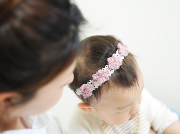 お花のベビーヘアバンド