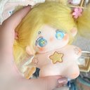 星の妹比 10cm 着せ替えぬいぐるみ 無属性 女の子 星の刻印黄毛青い星目着せ替え人形 綿人形 コットンドール キャラクターぬいぐるみ cotton doll