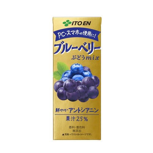 伊藤園 ブルーベリーぶどうmix 200ml×12本 【セット販売】