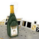 ポップアップグリーティングカード　Champagne Celebration