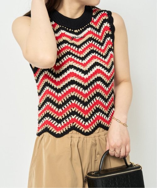 【GANNI / ガニー】 Cotton Crochet Vest