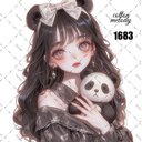 original sticker « no.1683 »     //     人物ステッカー オリジナルステッカー オリジナル人物ステッカー ステッカー cotton melody