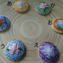 花のデザイン付き刺繍ヘアゴム(ブローチ変更可)