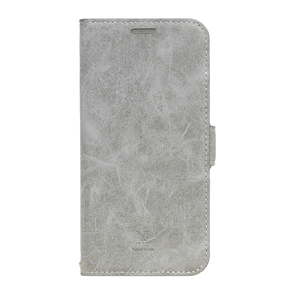 NATURALdesign iPhone 14 Plus用手帳型ケース ストラップ付 STYLE NATURAL グレー IP22-67-VS01