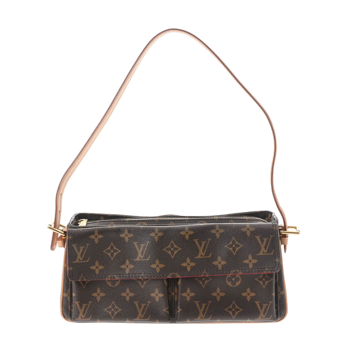 LOUIS VUITTON ルイヴィトン モノグラム ヴィバシテMM ブラウン M51164 レディース モノグラムキャンバス ショルダーバッグ ABランク 中古 