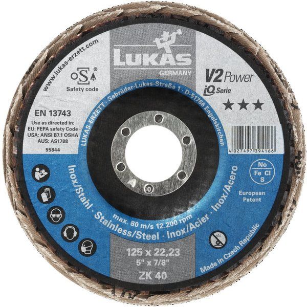 LUKASーERZETT LUKAS ルーカス #40/178mm フラップディスク A27441780401465 1セット(10枚)（直送品）