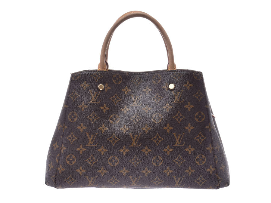 ルイヴィトン モノグラム モンテーニュMM ブラウン M41056 レディース 本革 2WAYバッグ Bランク LOUIS VUITTON 中古 