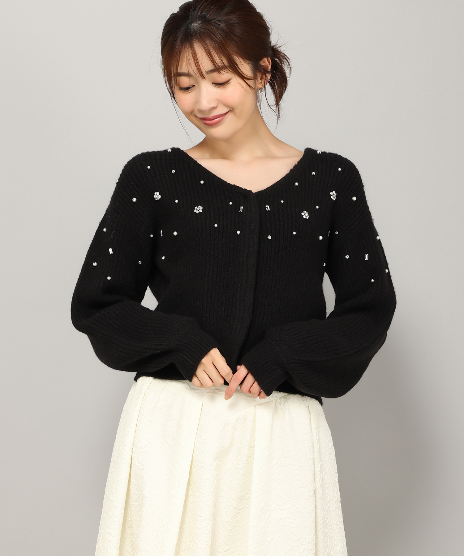 ミッシュマッシュ/フラッフィービジューカーディガン/MM348401