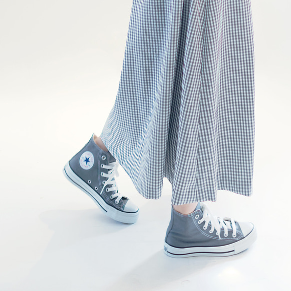 ★サンプルSALE・40％OFF★ グレー×白 ギンガムチェック スカート ●GINGHAM-SAMPLE-GRAY●