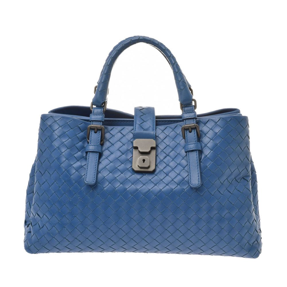 BOTTEGAVENETA ボッテガヴェネタ2WAYハンドバッグ  青 ユニセックス レザー 2WAYバッグ  中古