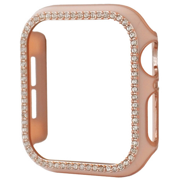 GAACAL Apple Watch Series 4-6/SE1-2 [40mm]用スワロフスキーフレーム ピンク×ローズゴールド W00065PR2