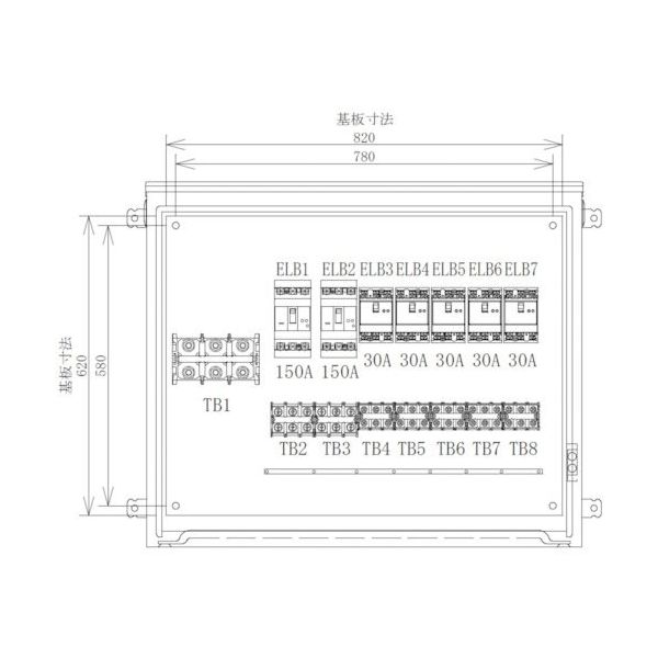 セフティー電気用品 セフティー 仮設分岐盤 7回路（150A×2）（30A×5） P-E7B 1個 340-2949（直送品）