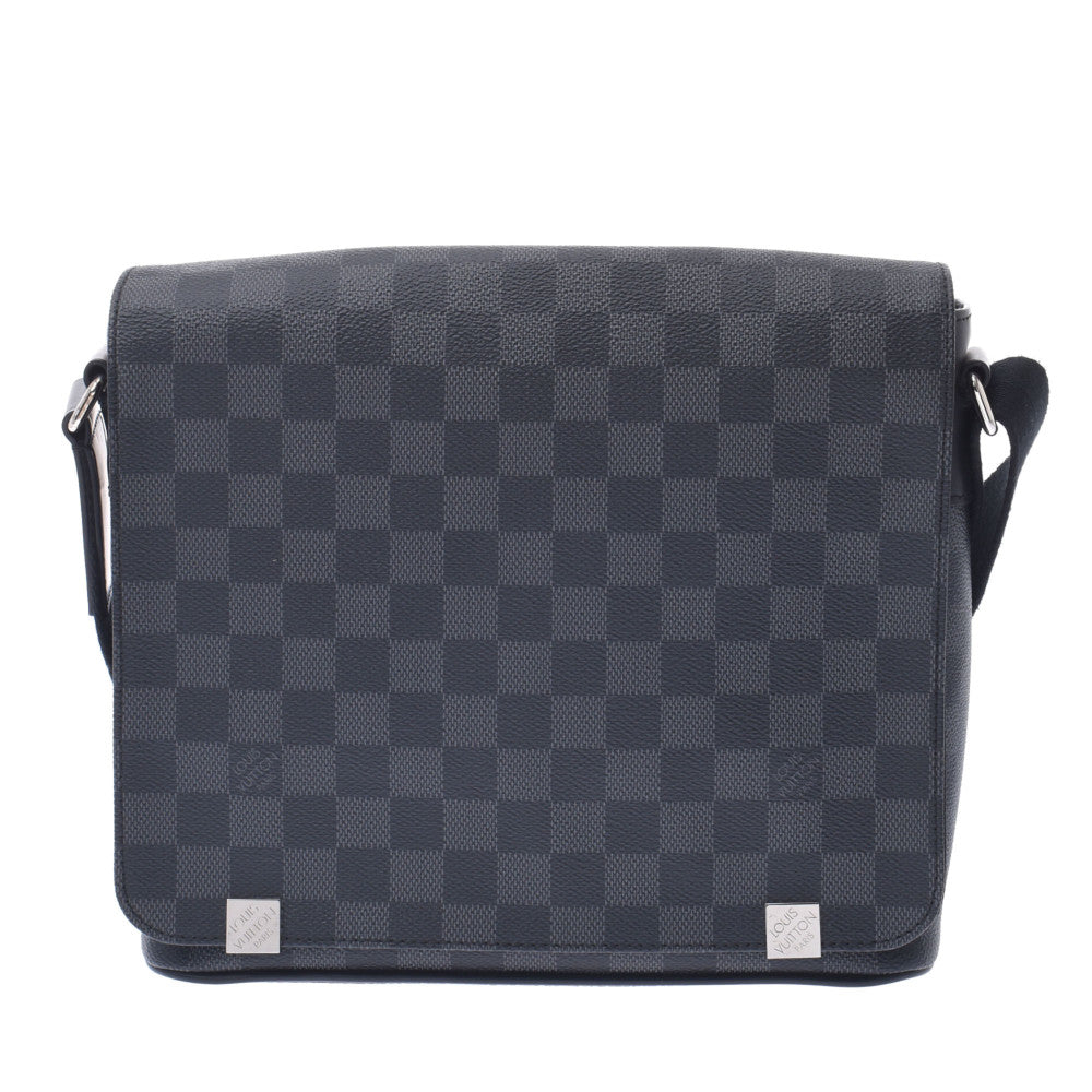 LOUIS VUITTON ルイヴィトン ダミエ グラフィット ディストリクトPM NM 黒 N41028 メンズ ダミエグラフィットキャンバス ショルダーバッグ Aランク 中古 