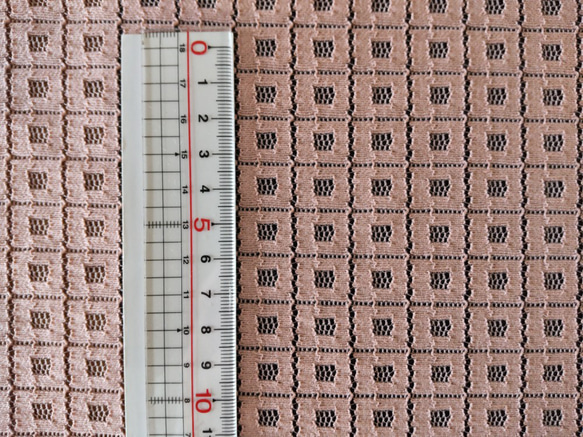四角柄の綿混レース　【ピンク】幅108㎝×50㎝ D/#LB52190NC