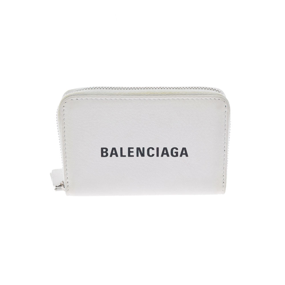 BALENCIAGA バレンシアガ エヴリデイ コインケース 白 505049 ユニセックス カーフ コインケース ABランク 中古 