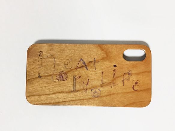 ウッド iphone【no cat no life】スマホケース