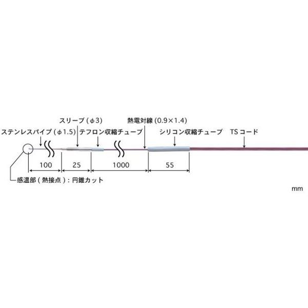 低温用温度センサ ー100~200°C 1000mm Eタイプ 【BRー10Eー0ーTS1ーASP】 BR-10E-0-TS1-ASP（直送品）