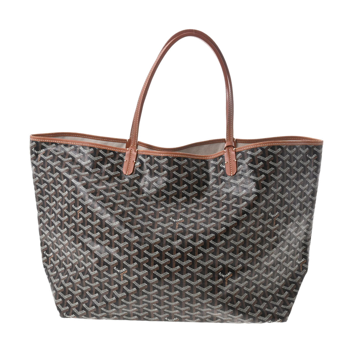 GOYARD ゴヤール サンルイGM ブラック/ブラウン レディース PVC トートバッグ ABランク 中古 