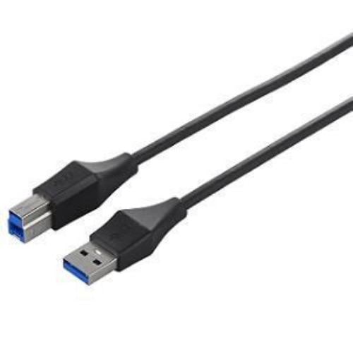 ユニバーサルコネクター USB3.0 A to B スリムケーブル 1m ブラック