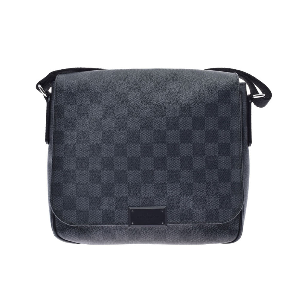 LOUIS VUITTON ルイヴィトン ダミエ グラフィット ディストリクト PM  黒/グレー N41260 メンズ ダミエグラフィットキャンバス ショルダーバッグ ABランク 中古 