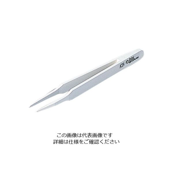 RUBIS 耐酸性PBTピンセットK(耐酸・非磁性タイプ) 先端丸型 K2A 1セット(5本) 9-5683-01（直送品）