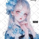 original sticker « no.1690 »     //     人物ステッカー オリジナルステッカー オリジナル人物ステッカー ステッカー cotton melody