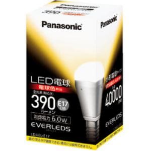 Panasonic LED電球EVERLEDS(小形電球形・全光束390lm・電球色・口金E17) LDA6LE17